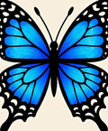 Vibrant Blue Butterfly Wing Radiance Rug