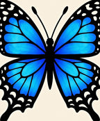 Vibrant Blue Butterfly Wing Radiance Rug