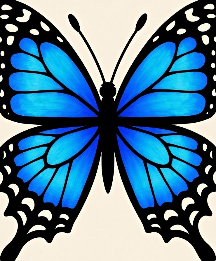 Vibrant Blue Butterfly Wing Radiance Rug