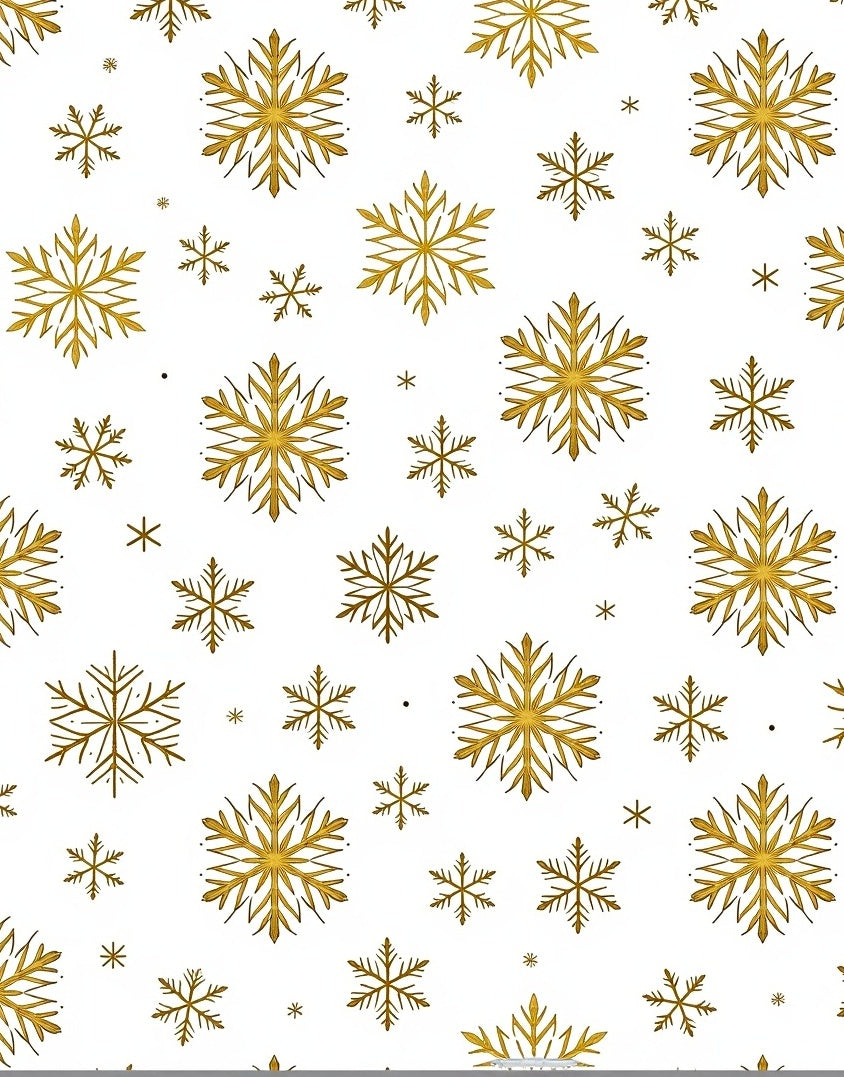 Golden Snowflake Winter Collection Rug