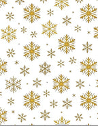 Golden Snowflake Winter Collection Rug