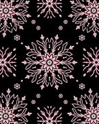 Pink Snowflake Mandala Burst Rug