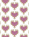 Ornate Lavender Heart Scroll Rug