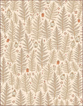 Earthy Tan Fern Botanical Repeat Rug