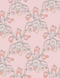 Soft Pink Pastel Floral Symmetry Rug
