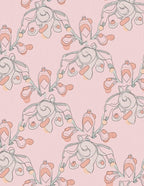 Soft Pink Pastel Floral Symmetry Rug