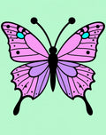 Pink Lavender Butterfly Garden Rug