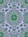 Emerald Vine Mandala Lavender Rug
