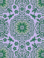 Emerald Vine Mandala Lavender Rug