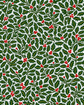 Classic Red Holly Berry Foliage Rug