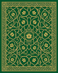 Emerald Gold Floral Arabesque Rug