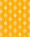 White Sunburst Medallion Vertical Stripe Rug