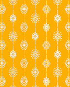 White Sunburst Medallion Vertical Stripe Rug