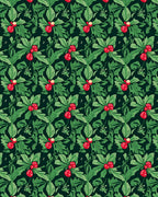 Vintage Berry Holly Evergreen Rug