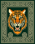 Bold Orange Tiger Celtic Knot Rug
