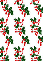 Holly Berry Red Ribbon Garland Rug