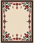 Crimson Green Nutcracker Border Regal Rug