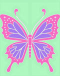 Pink Purple Butterfly Garden Rug