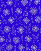 Bright Blue Crystalline StarBurst Rug