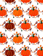Autumn Harvest Pumpkin Garland Rug