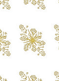 Golden Snowflake Botanical Outline Rug