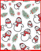 Charming Snowman Pine Berry Repeat Rug