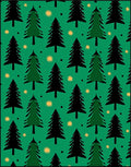 Festive Green Pine Tree Collection Rug