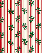 Red Green Holly Stripe Accent Rug
