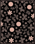 Rose Gold Botanical Scattered Dots Rug