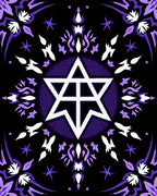 Vibrant Purple Star Mandala Rug