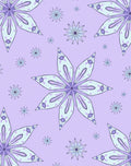 Lavender Purple Starburst Floral Bloom Rug