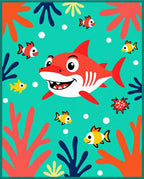 Playful Red Shark Undersea Friends Rug