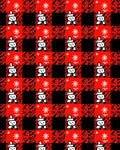Red Black Buffalo Plaid Snowman Winter Rug