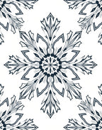 Dark Teal Floral Medallion Art Rug