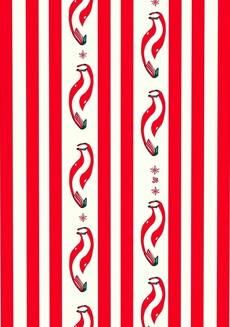 Red And White Candy Cane Stripes Rug