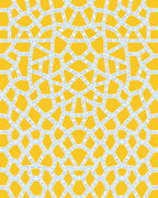 Golden Yellow Geometric Lattice Rug