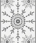Monochromatic Snowflake Symmetry Garden Rug