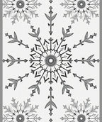 Monochromatic Snowflake Symmetry Garden Rug