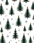 Emerald Pine Trees Sparkle With Stars Rug