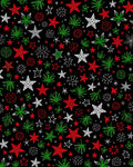 Festive Red Green White Star Scatter Rug