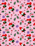 Pink Whimsical Gnome Snowfall Sprigs Rug