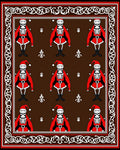 Spooky Santa Skeleton Christmas Repeat Rug