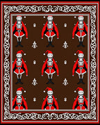 Spooky Santa Skeleton Christmas Repeat Rug