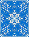 Vibrant Blue Starburst Geometric Rug