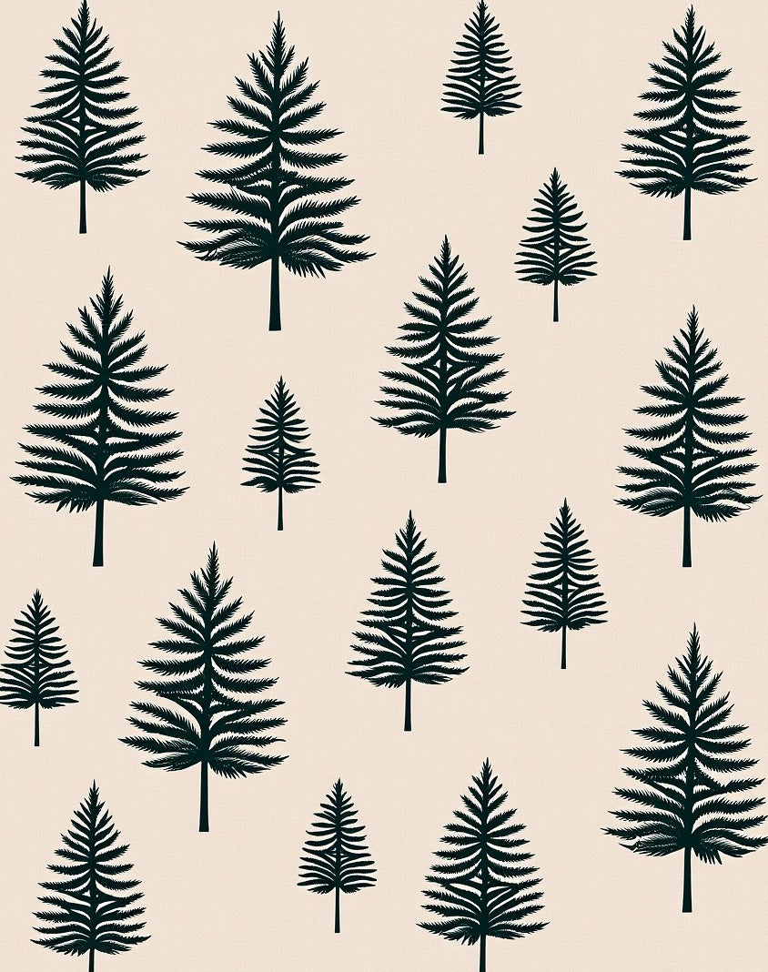 Dark Green Pine Forest Scattered Rug