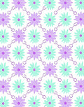 Purple and Teal Daisy Garland Rug