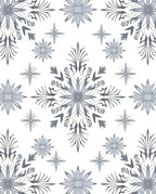 Gray Snowflake Mandala Repeat Rug