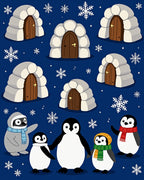 Arctic Homes And Penguins Collection Rug