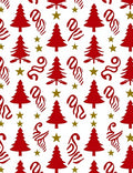 Crimson White Christmas Twirls Stars Rug