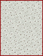Classic White Floral Outline Rug